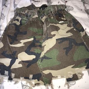 Camo Paperbag Skirt